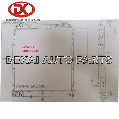 De Autoradiator ISUZU Truck 8980466630 van motor Koelsysteem 8-98046663-0